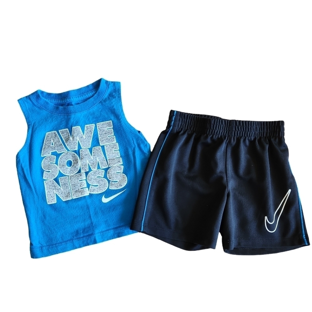 Nike tank top and shorts, size 12 months